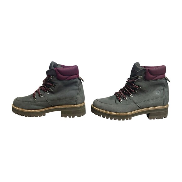 Timberland Womens Courmayeur Waterproof Hiker Boots Olive Red / Burgundy Sz 11 - Picture 7 of 15